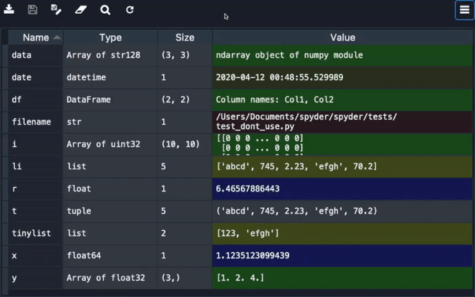 Spyder Variable Explorer modifying value of a variable